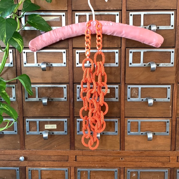 Orange Double Strand Chunky Chain Necklace Zara - Picture 1 of 8